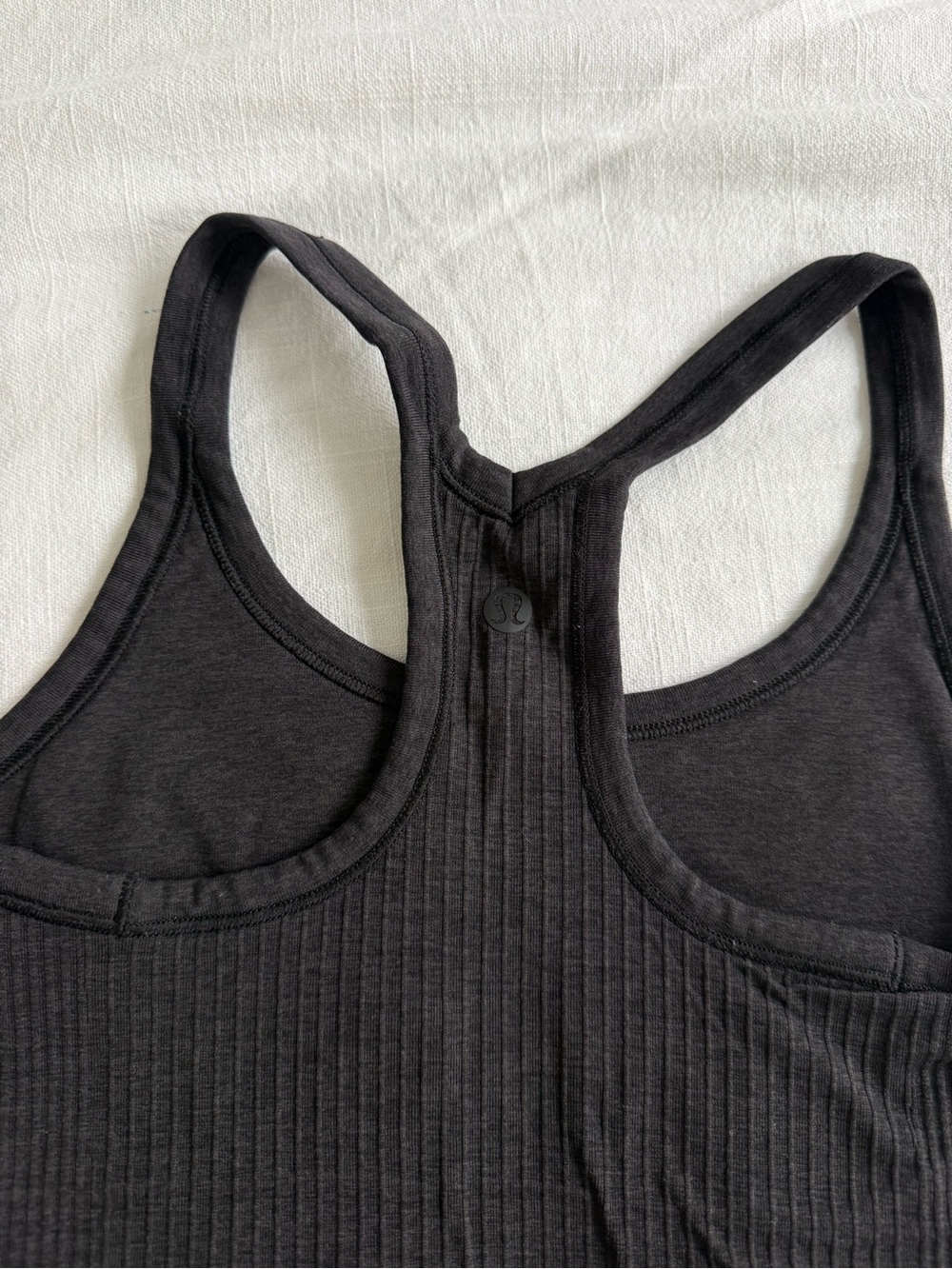 Lululemon Black Ribbed Racerback Workout Tank - Picture 3 of 3